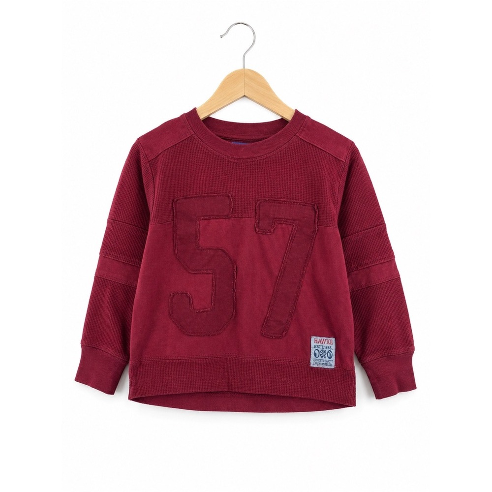 naartjie Boys Sweatshirt Size 3-6 Months Red 57 Top Thermal Layered Vintage Look